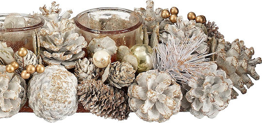 Edelman The translated Liquid template in German language: Weihnachtskerzen & Kerzenständer Kerzenleuchter Weiß 54x16.5cm.