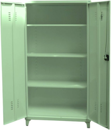 Doppelflügeliger Metallischer Galvanisierter Außenschrank mit Verriegelungsfunktion 176x45x100cm