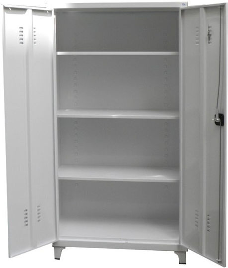 Doppelflügeliger Metallischer Gaalvanisierter Außenschrank mit Verriegelungsfunktion 100x45x175cm