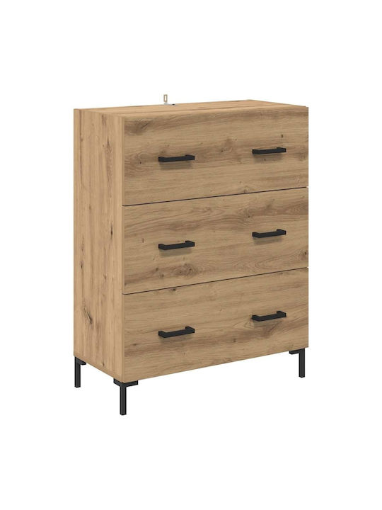 Comoda pentru Dormitor Stejar artizanal 69.5x34x90buc