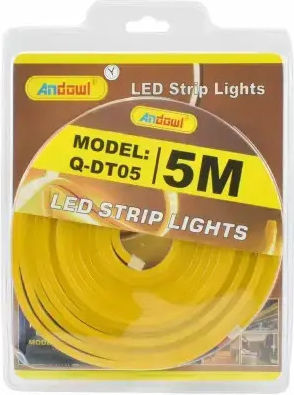 LED Strip Outdoor Silicone 5m Yellow Lighting IP65 Andowl Q-dt05