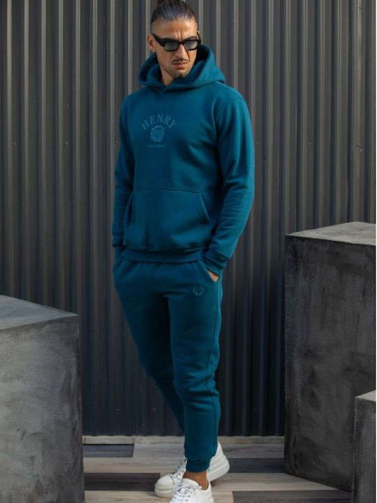 Sweatshirt with Hood Petrol