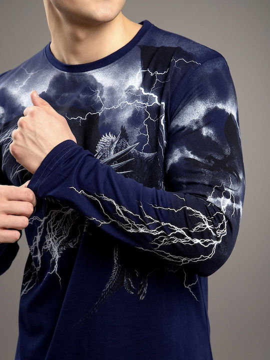 Longsleeve Blouse Dragon Lightning