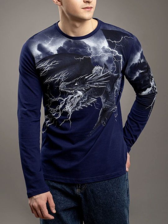 Longsleeve Blouse Dragon Lightning