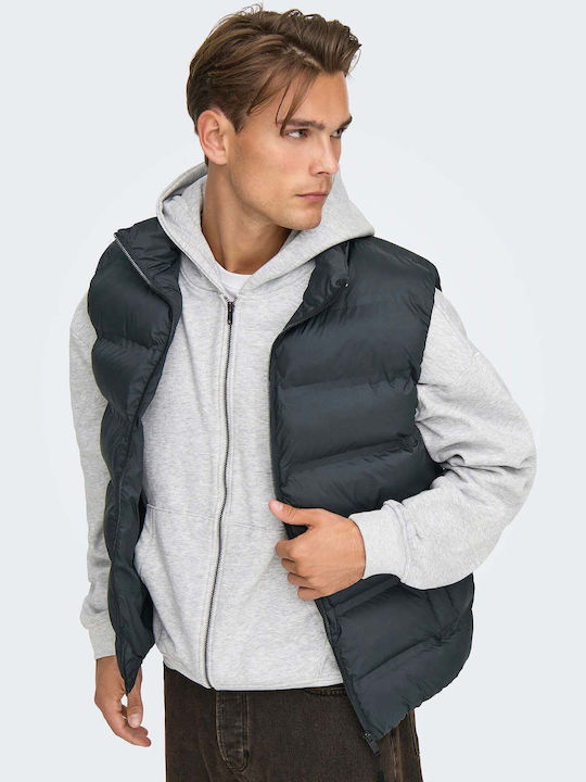 Sleeveless Jacket Puffer Black