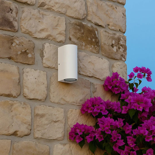 kelvo Murano Επιτοίχιο Εξωτερικό Φωτιστικό GU10 IP65 8x8x15εκ.