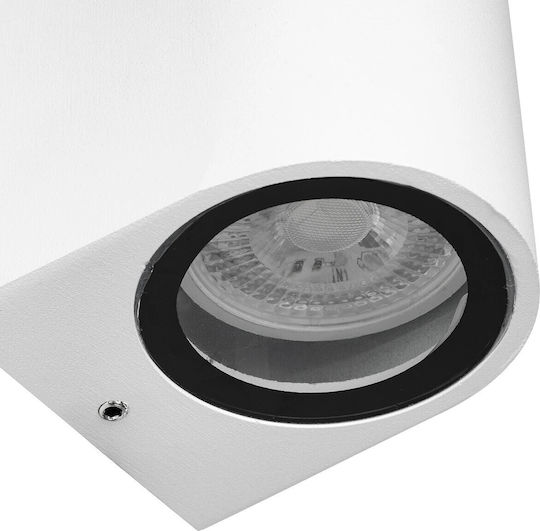 kelvo Murano Επιτοίχιο Εξωτερικό Φωτιστικό GU10 IP65 8x8x15εκ.