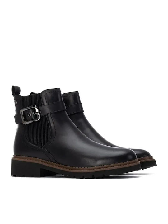 Leather Women's Ankle Boots Black