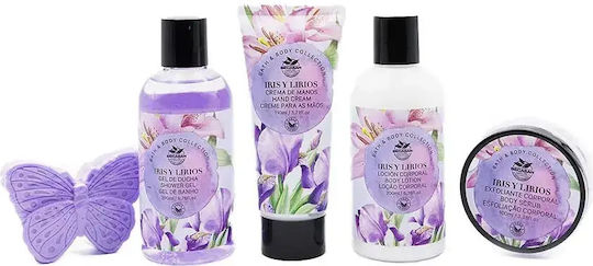 Becasan Basket Set Iris & Lirios Skin Care Set for Body Cleaning 5pcs
