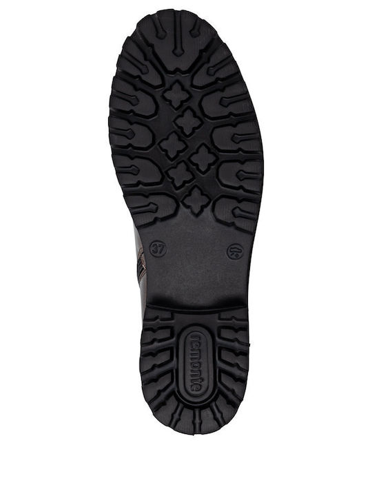 Leder Stiefeletten Damen Braun