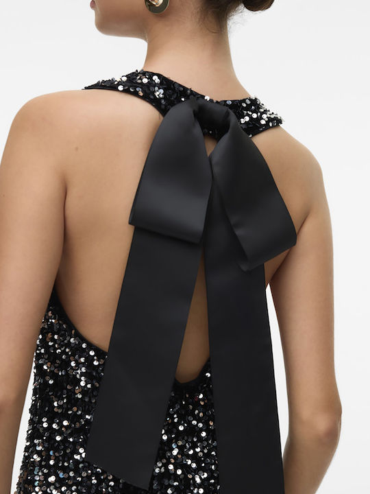 Bella Mini Βραδινό Φόρεμα Εξώπλατο Black