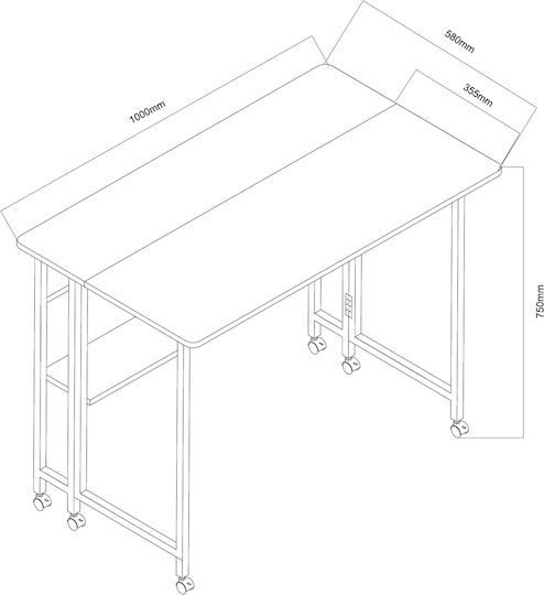 Desk Wooden B 100x58cm