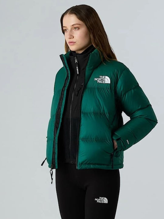 Women's for Hiking Sports Jacket for Winter with Hood Hunter Green