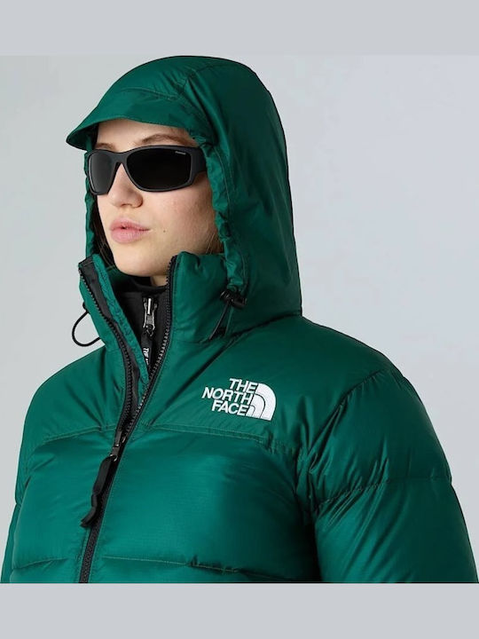 Women's for Hiking Sports Jacket for Winter with Hood Hunter Green