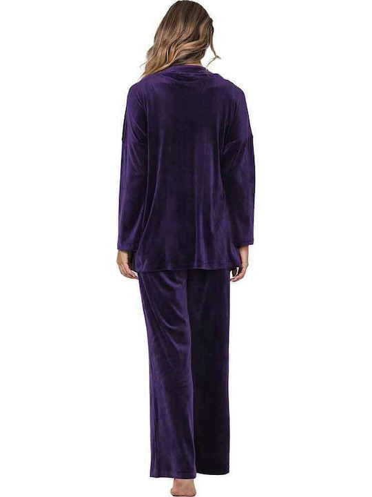 Pastunette Winter Damen Pyjama-Set Dark