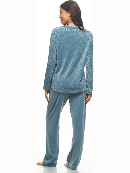 Galaxy Winter Damen Pyjama-Set Bay Leaf Mint