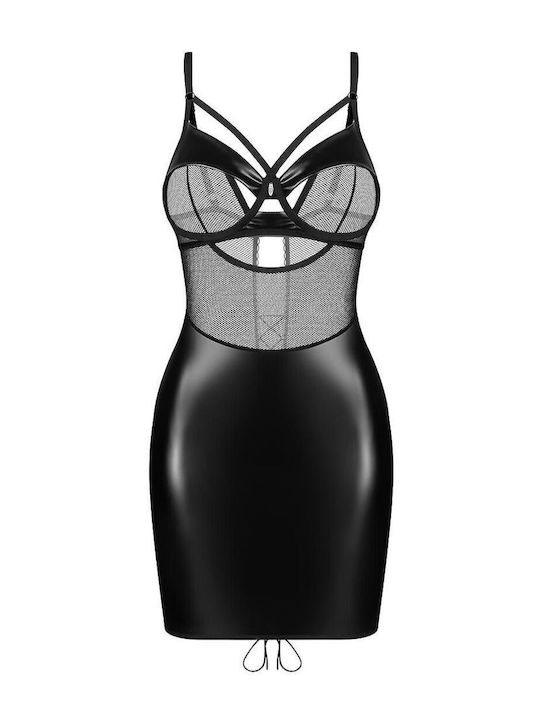 Obsessive Winter Damen Nachthemd Schwarz Nocna Dominna Chemise