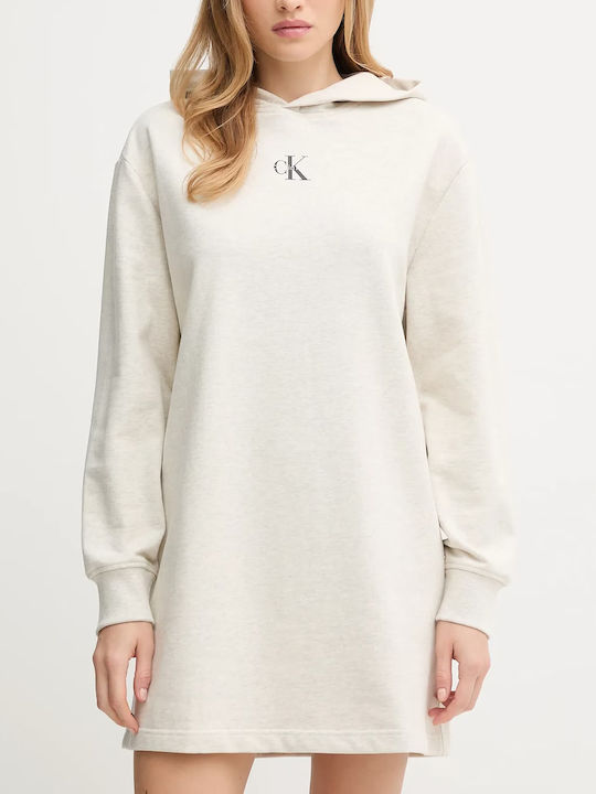 Mini Knitted Dress with Hood Grey