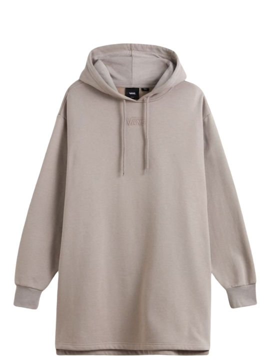 Mini Athletic Dress with Hood Beige