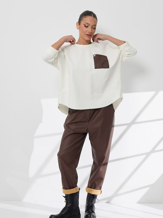 Damen Braun Set mit Hose mit Gummizug