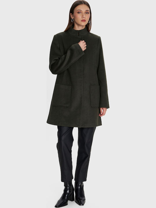 Women's Half Coat Green
