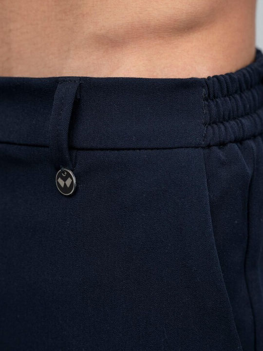 Trousers Elastic Blue Navy