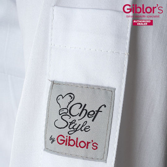 Giblors Γυναικείο Σακάκι Celine Ελαστικό Βαμβάκι Slim Fit Λευκό Giblor's Giblor's