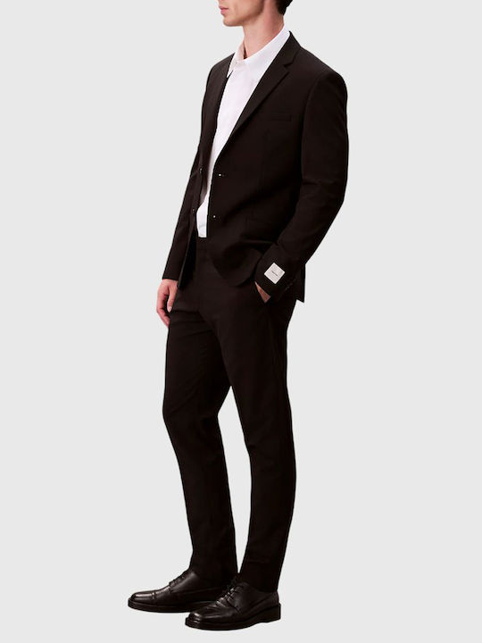 Trousers Elastic in Slim Fit Black