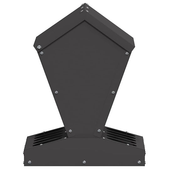 Chicken Feeder Black 30 x 30 x 39 cm Cold Rolled Steel 874681 Black