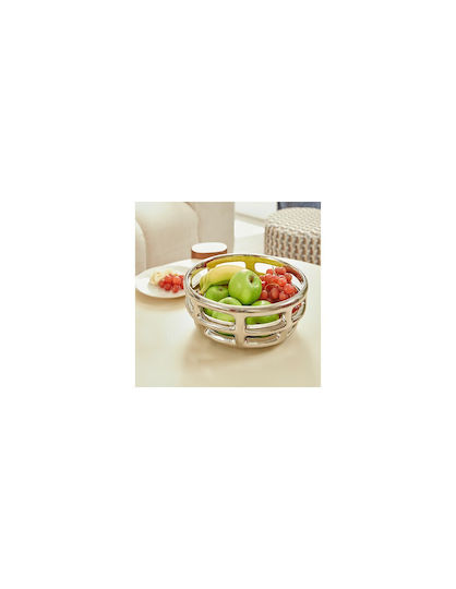 Atmosphera Bol Decorativ Ceramică Argintiu 39.6x11.8cm 1buc
