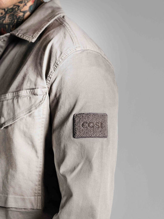 Дълъг Ръкав Overshirt Бежов