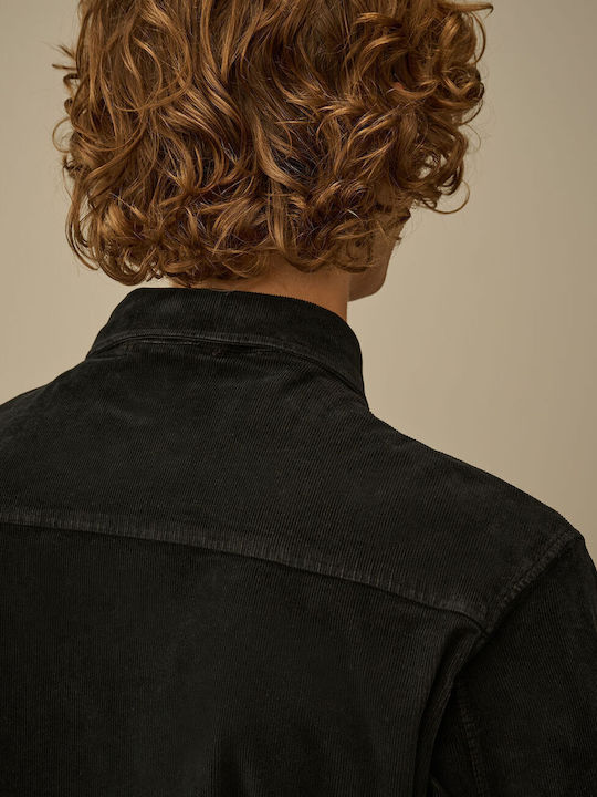 Long-sleeved Corduroy Shirt Black