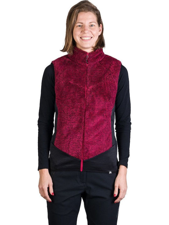 Fleece Γυναικεία Ζακέτα Cherry Black