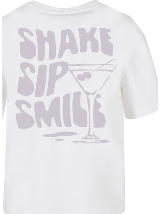 Shake Sip Smile Tricou Alb
