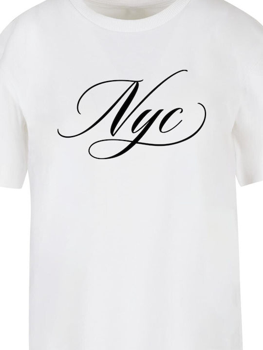 Nyc Calligraphy Letters T-Shirt Weiß