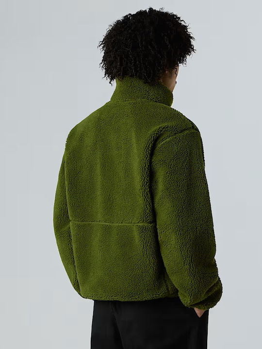 Men's Fleece Cardigan Khaki