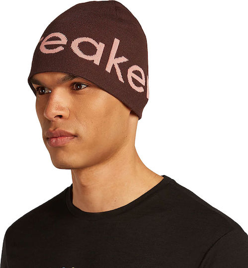 Beanie Unisex Beanie Knitted in Burgundy color