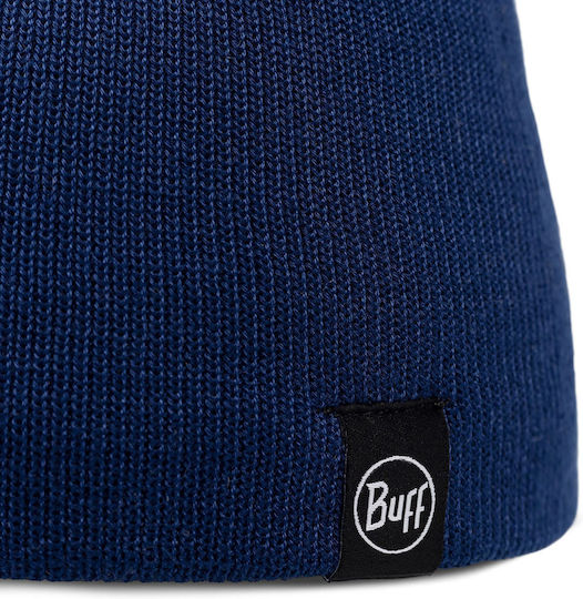 Beanie Unisex Fleece Beanie Knitted in Navy Blue color
