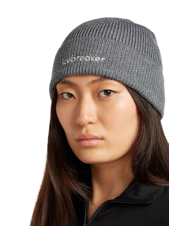 Beanie Unisex Beanie Gestrickt in Gray Farbe