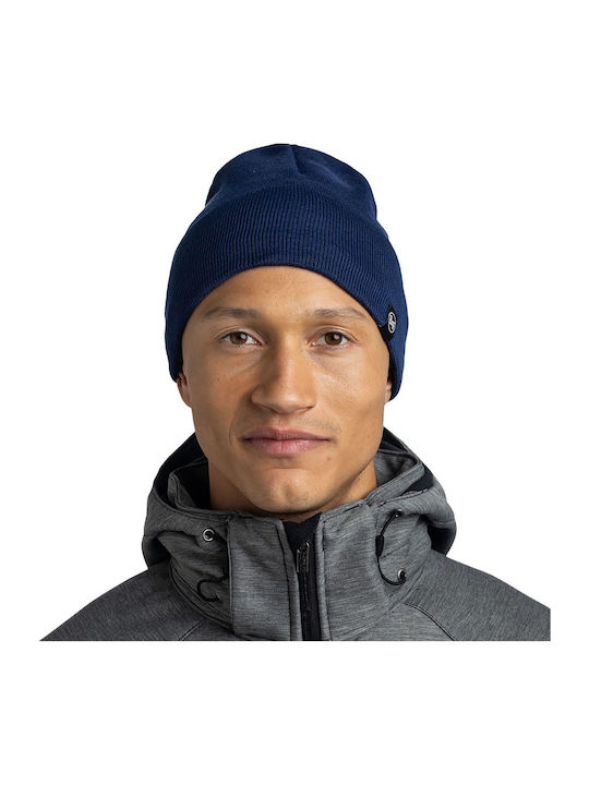 Beanie Unisex Fleece Σκούφος Πλεκτός σε Navy Μπλε χρώμα