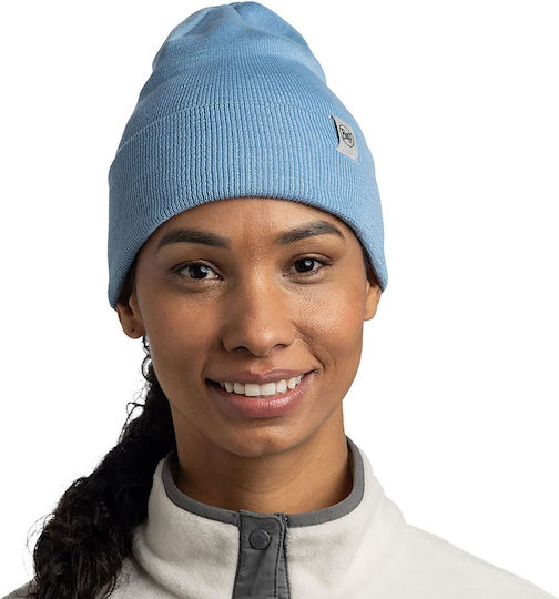 Lilon Beanie Unisex Fleece Beanie Gestrickt in Hellblau Farbe