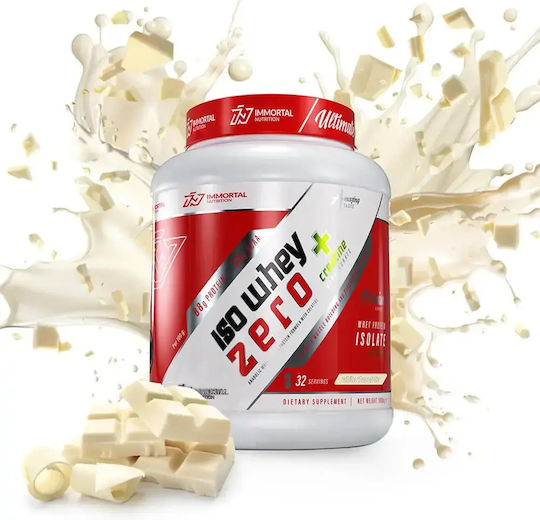 Immortal Nutrition Iso Whey Zero + Creatine Протеин Суроватъчен с Креатин Без Глутен & Лактоза с Вкус Бял Шоколад 1kg