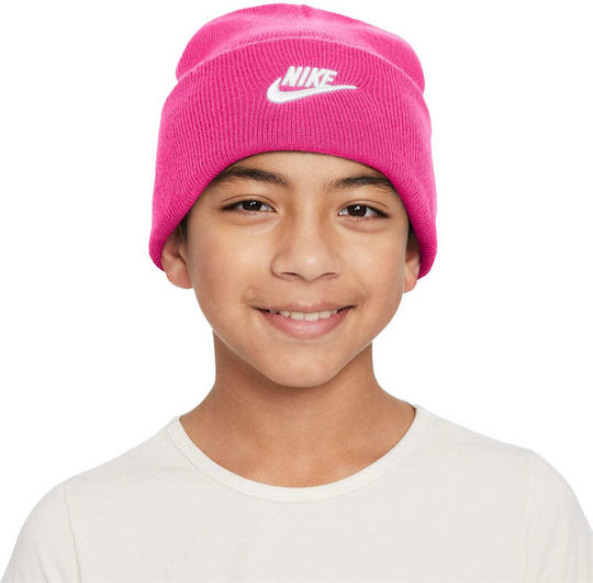 Peak Beanie Unisex Σκούφος Πλεκτός σε Ροζ χρώμα
