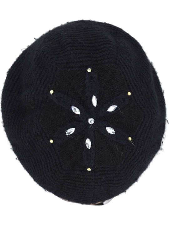 Beanie Feminin Căciulă Tricotat în culoarea Negru