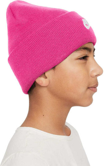 Peak Beanie Unisex Σκούφος Πλεκτός σε Ροζ χρώμα
