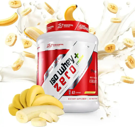 Immortal Nutrition Iso Whey Zero + Creatine Протеин Суроватъчен с Креатин Без Глутен & Лактоза с Вкус с Вкус на Банан 2kg