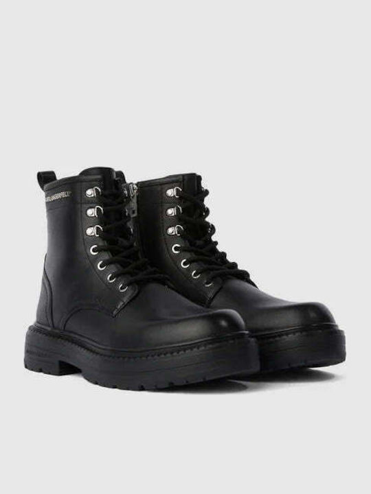 Leder Schwarz Herrenstiefel