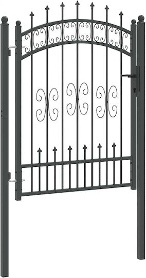 vidaXL Metallisches Gartentor in Grau Farbe 1.25x1.03m