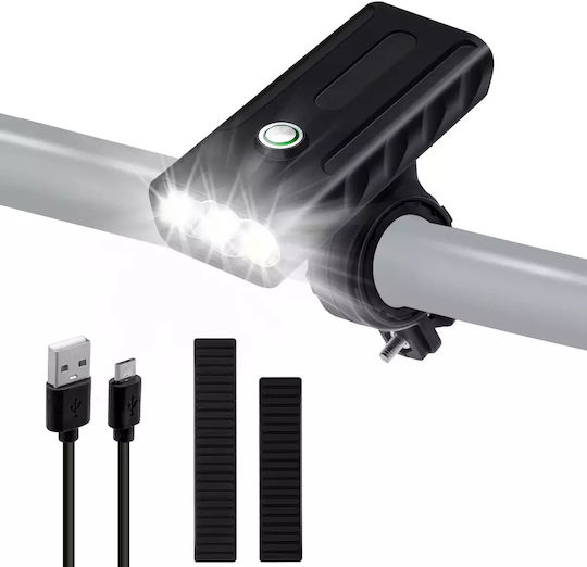 3In1450LumensUSBRechargeableBikeLight-Blac(BX3-T6) Rechargeable Front Bicycle Light