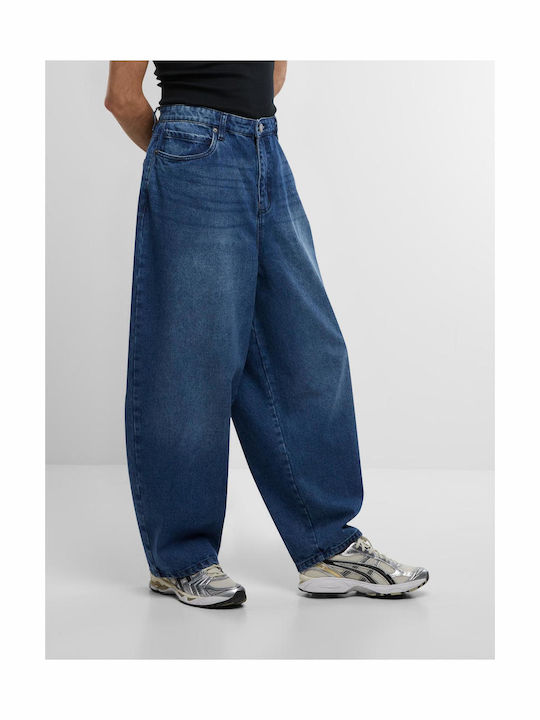 Heavy Ounce Men's Tapered Jeans Pants Middeep Blue